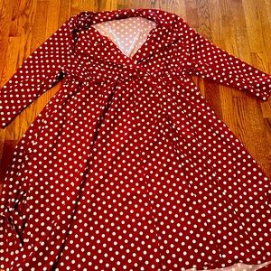 Bloomchic 28W vintage red polka dot dress.